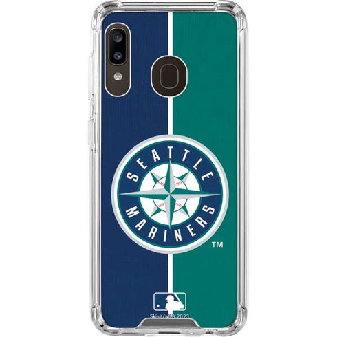 MLB Seattle Mariners Split Galaxy A30 Clear Case