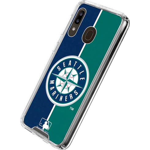 MLB Seattle Mariners Split Galaxy A30 Clear Case