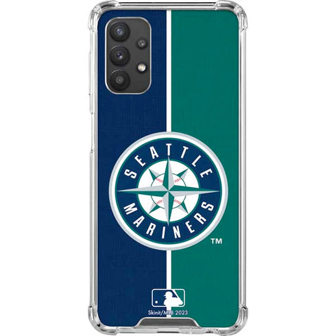 MLB Seattle Mariners Split Galaxy A32 5G Clear Case