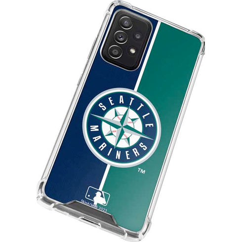 MLB Seattle Mariners Split Galaxy A52 5G Clear Case