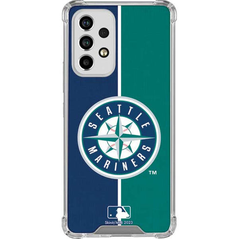 MLB Seattle Mariners Split Galaxy A53 5G Clear Case