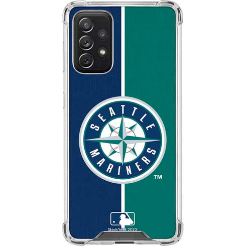 MLB Seattle Mariners Split Galaxy A72 5G Clear Case