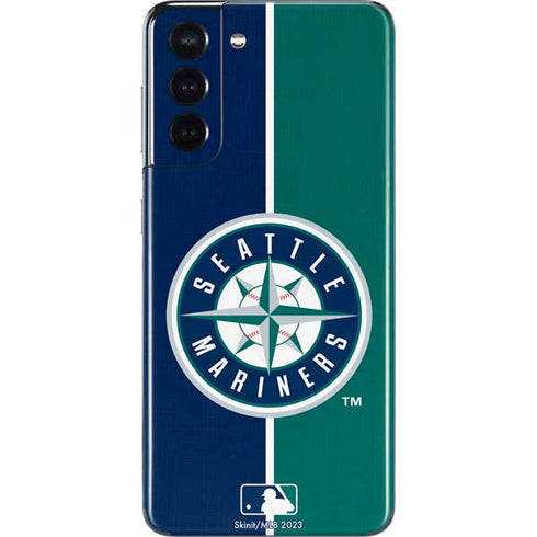 MLB Seattle Mariners Split Galaxy S21 5G Skin