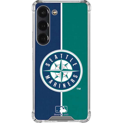 MLB Seattle Mariners Split Galaxy S23 Clear Case