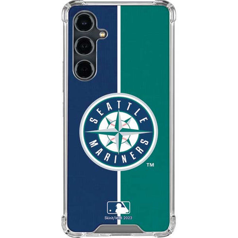 MLB Seattle Mariners Split Galaxy S23 FE Clear Case