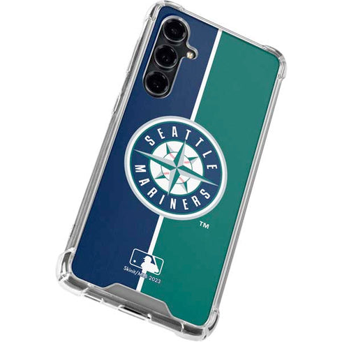 MLB Seattle Mariners Split Galaxy S23 FE Clear Case