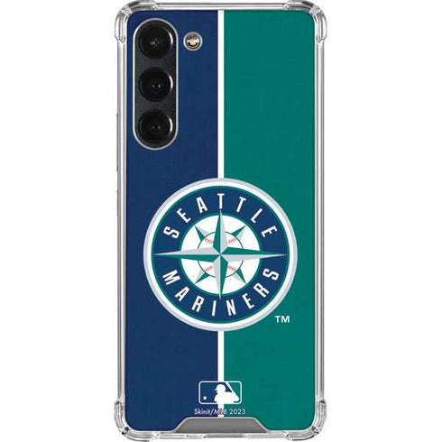 MLB Seattle Mariners Split Galaxy S23 Plus Clear Case