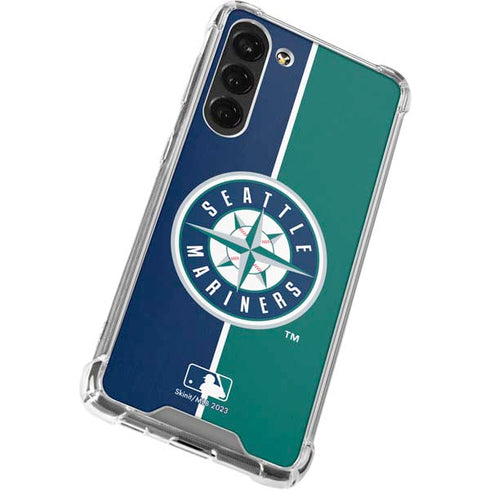 MLB Seattle Mariners Split Galaxy S23 Plus Clear Case