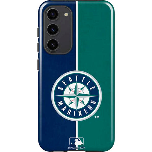 MLB Seattle Mariners Split Galaxy S23 Plus Pro Case