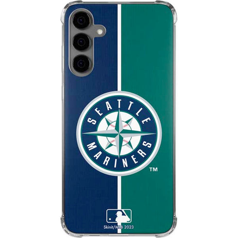 MLB Seattle Mariners Split Galaxy S24 Plus Clear Case