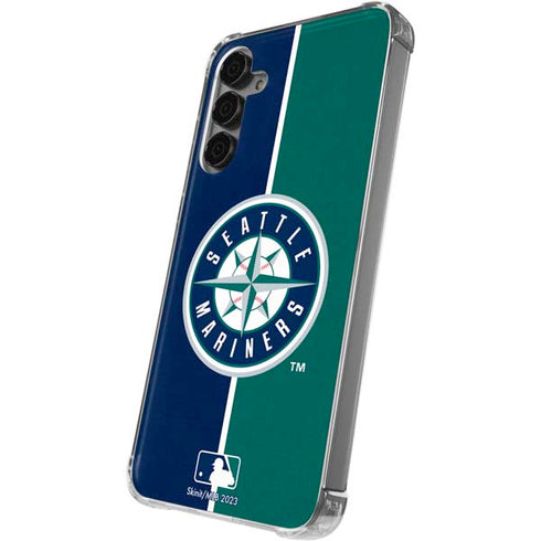 MLB Seattle Mariners Split Galaxy S24 Plus Clear Case