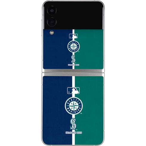 MLB Seattle Mariners Split Galaxy Z Flip3 5G Skin