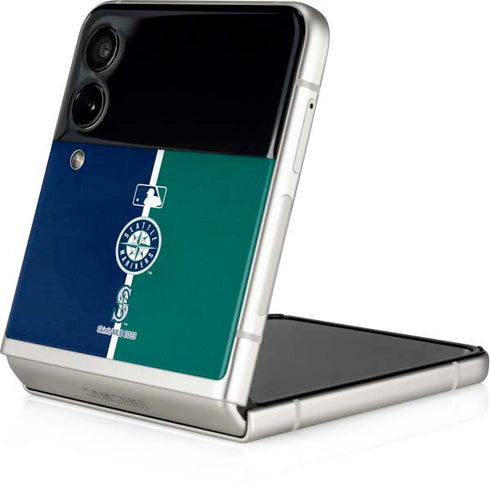 MLB Seattle Mariners Split Galaxy Z Flip3 5G Skin