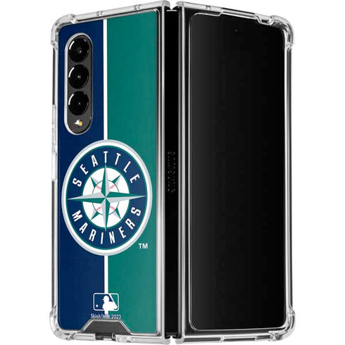MLB Seattle Mariners Split Galaxy Z Fold4 5G Clear Case