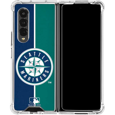 MLB Seattle Mariners Split Galaxy Z Fold4 5G Clear Case