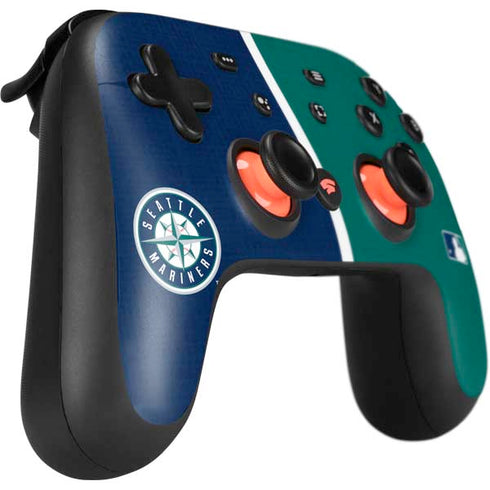 MLB Seattle Mariners Split Google Stadia Controller Skin