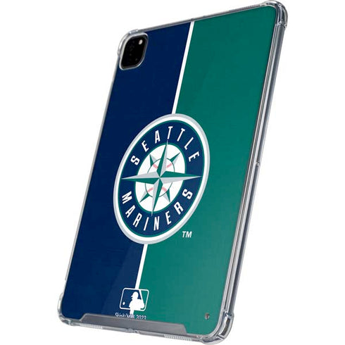MLB Seattle Mariners Split iPad Pro 12.9in (2020) Clear Case