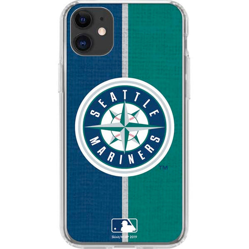 MLB Seattle Mariners Split iPhone 11 Clear Case