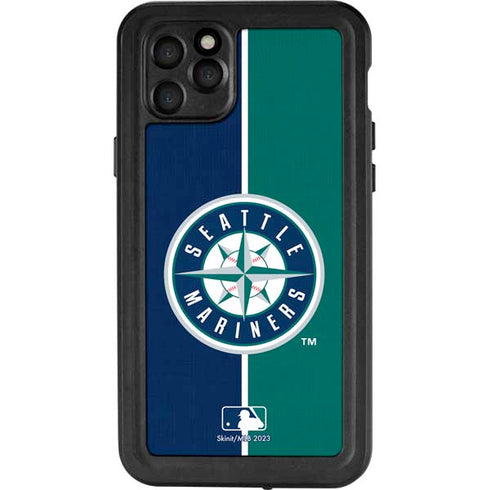 MLB Seattle Mariners Split iPhone 11 Pro Max Waterproof Case