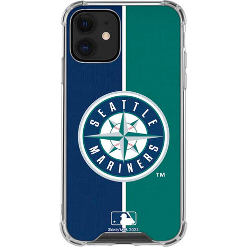 MLB Seattle Mariners Split iPhone 12 Mini Clear Case