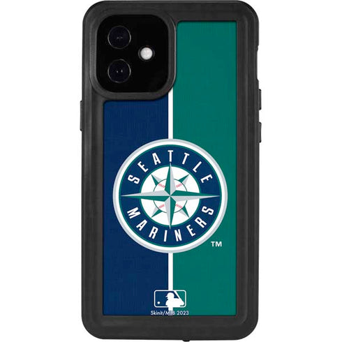 MLB Seattle Mariners Split iPhone 12 Mini Waterproof Case