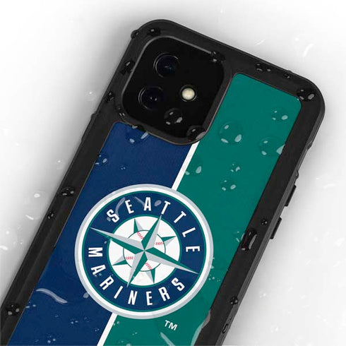 MLB Seattle Mariners Split iPhone 12 Mini Waterproof Case