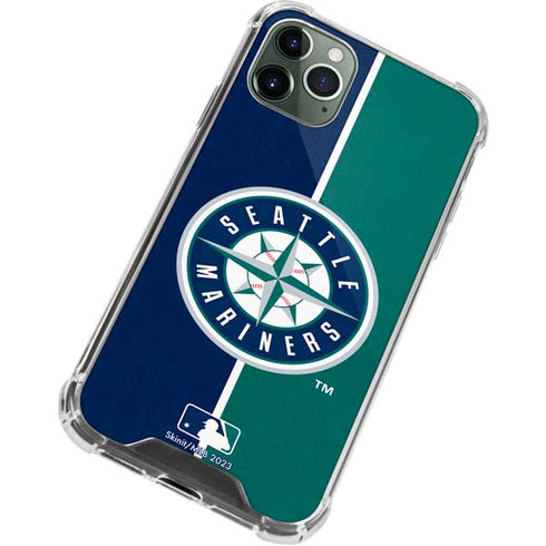MLB Seattle Mariners Split iPhone 12 Pro Clear Case