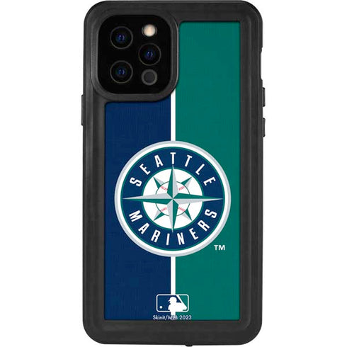 MLB Seattle Mariners Split iPhone 12 Pro Waterproof Case