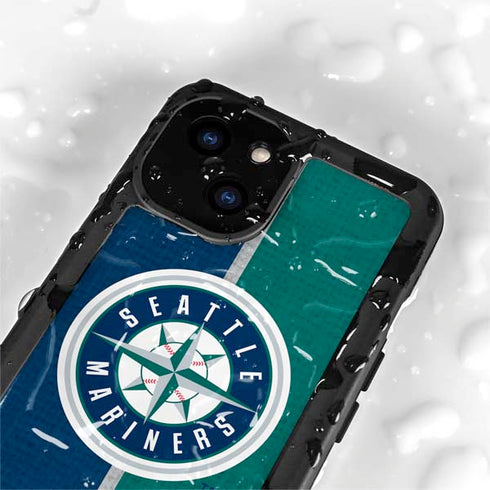 MLB Seattle Mariners Split iPhone 13 Mini Waterproof Case