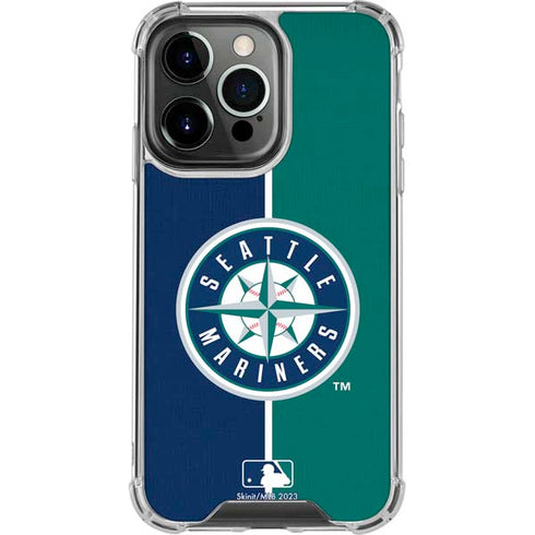 MLB Seattle Mariners Split iPhone 13 Pro Clear Case