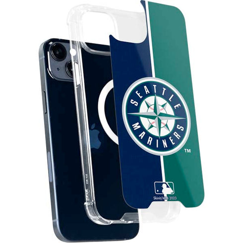 MLB Seattle Mariners Split iPhone 15 Plus MagSafe Case