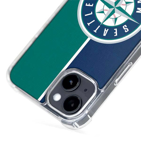 MLB Seattle Mariners Split iPhone 15 Plus MagSafe Case