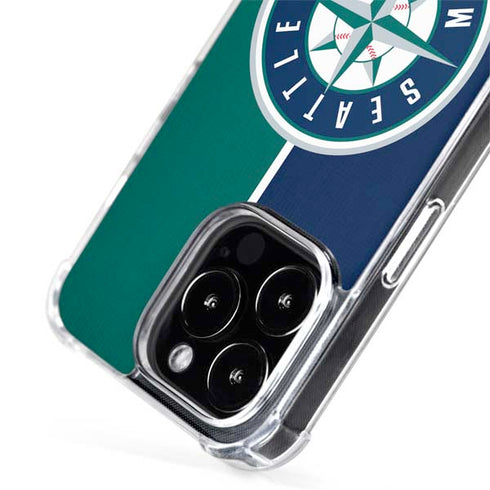 MLB Seattle Mariners Split iPhone 15 Pro MagSafe Case