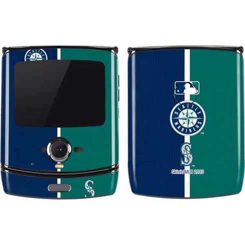 MLB Seattle Mariners Split Motorola RAZR Skin