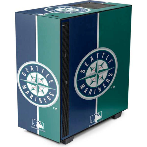 MLB Seattle Mariners Split NZXT H510 Compact ATX Mid-Tower Case Skin