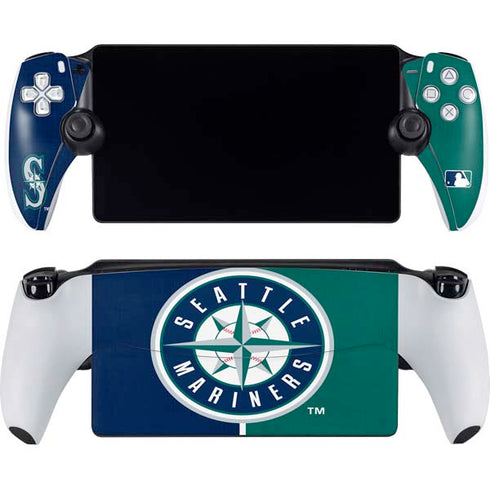 MLB Seattle Mariners Split PlayStation Portal Remote Player Skin