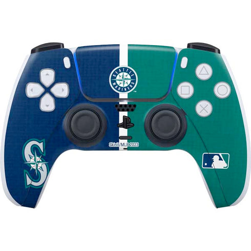 MLB Seattle Mariners Split PS5 Controller Skin