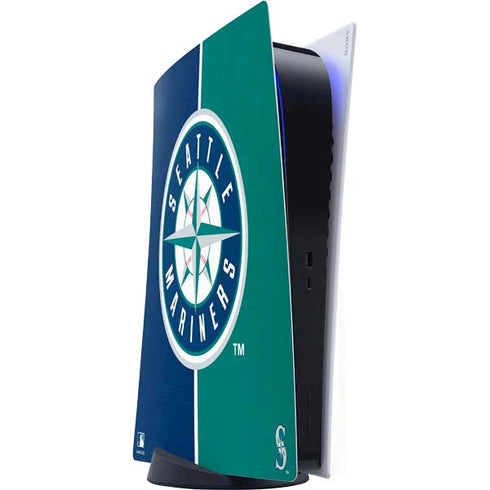 MLB Seattle Mariners Split PS5 Digital Edition Console Skin