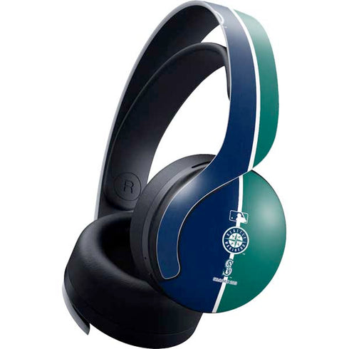 MLB Seattle Mariners Split PULSE 3D Wireless Headset for PS5 Skin