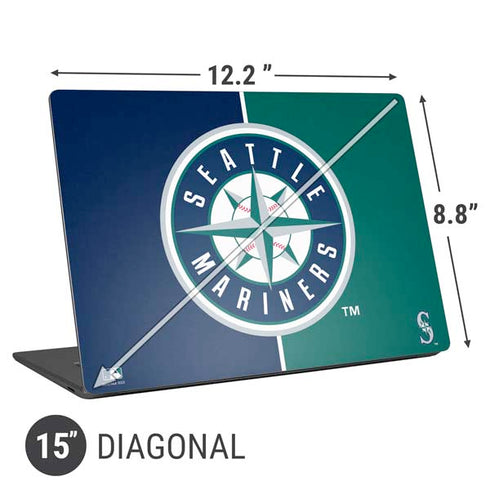 MLB Seattle Mariners Split Universal Laptop 15in (12.2 x 8.8in) Skin