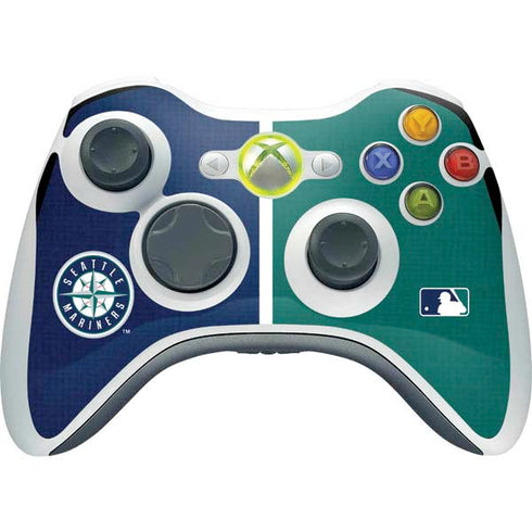 MLB Seattle Mariners Split Xbox 360 Wireless Controller Skin