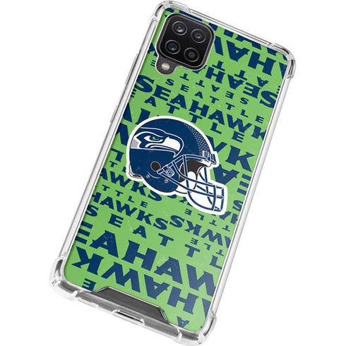 NFL Seattle Seahawks - Blast Green Galaxy A12 Clear Case