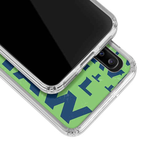 NFL Seattle Seahawks - Blast Green Galaxy A20 Clear Case