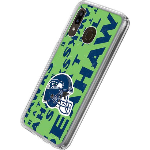 NFL Seattle Seahawks - Blast Green Galaxy A20 Clear Case