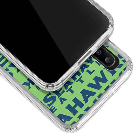 NFL Seattle Seahawks - Blast Green Galaxy A30 Clear Case
