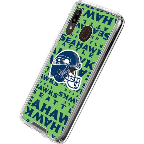 NFL Seattle Seahawks - Blast Green Galaxy A30 Clear Case