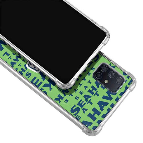 NFL Seattle Seahawks - Blast Green Galaxy A51 5G Clear Case