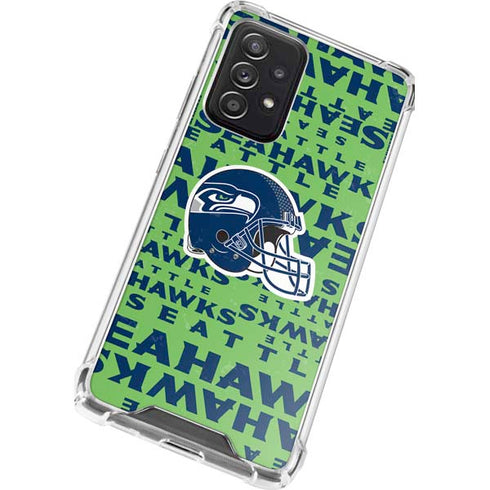 NFL Seattle Seahawks - Blast Green Galaxy A52 5G Clear Case