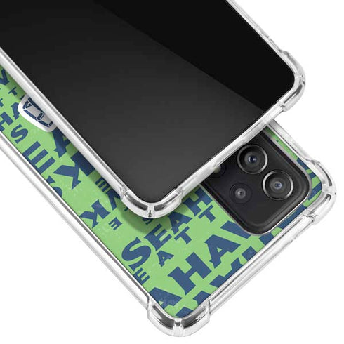 NFL Seattle Seahawks - Blast Green Galaxy A52 5G Clear Case
