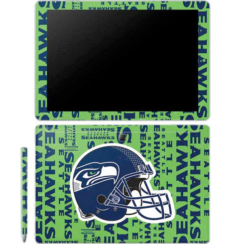 NFL Seattle Seahawks - Blast Green Galaxy Book 12in Skin